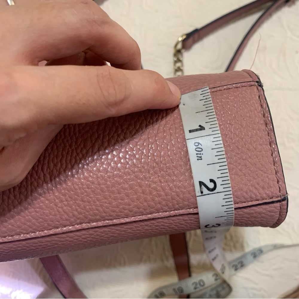 Steve Madden Pink Squared Gold Accent Shoulder/Crossbody Open Bag Purse - Picture 11 of 11